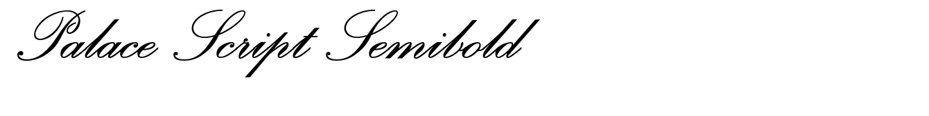 Palace Script Semibold